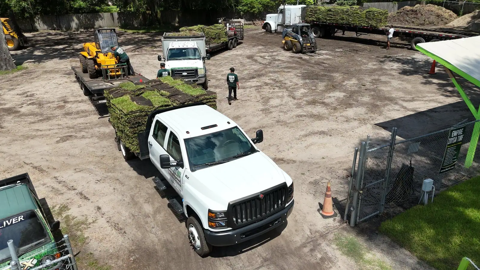 Yard operations at the Sod-X lot in Valrico